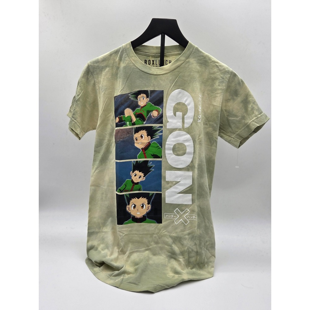 BoxLunch Hunter x Hunter Gon Graphic T-Shirt Small Green Tie‎ Dye NWT